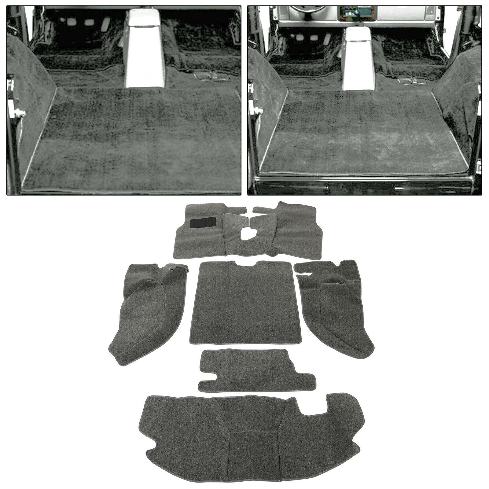 Kojem Carpet Rug Mat Kit Compatible with Jeep Wrangler TJ 1997-2006 Heavy Duty Floor Mats Liners 6PCS All Around Protection Durable Odorless Grey