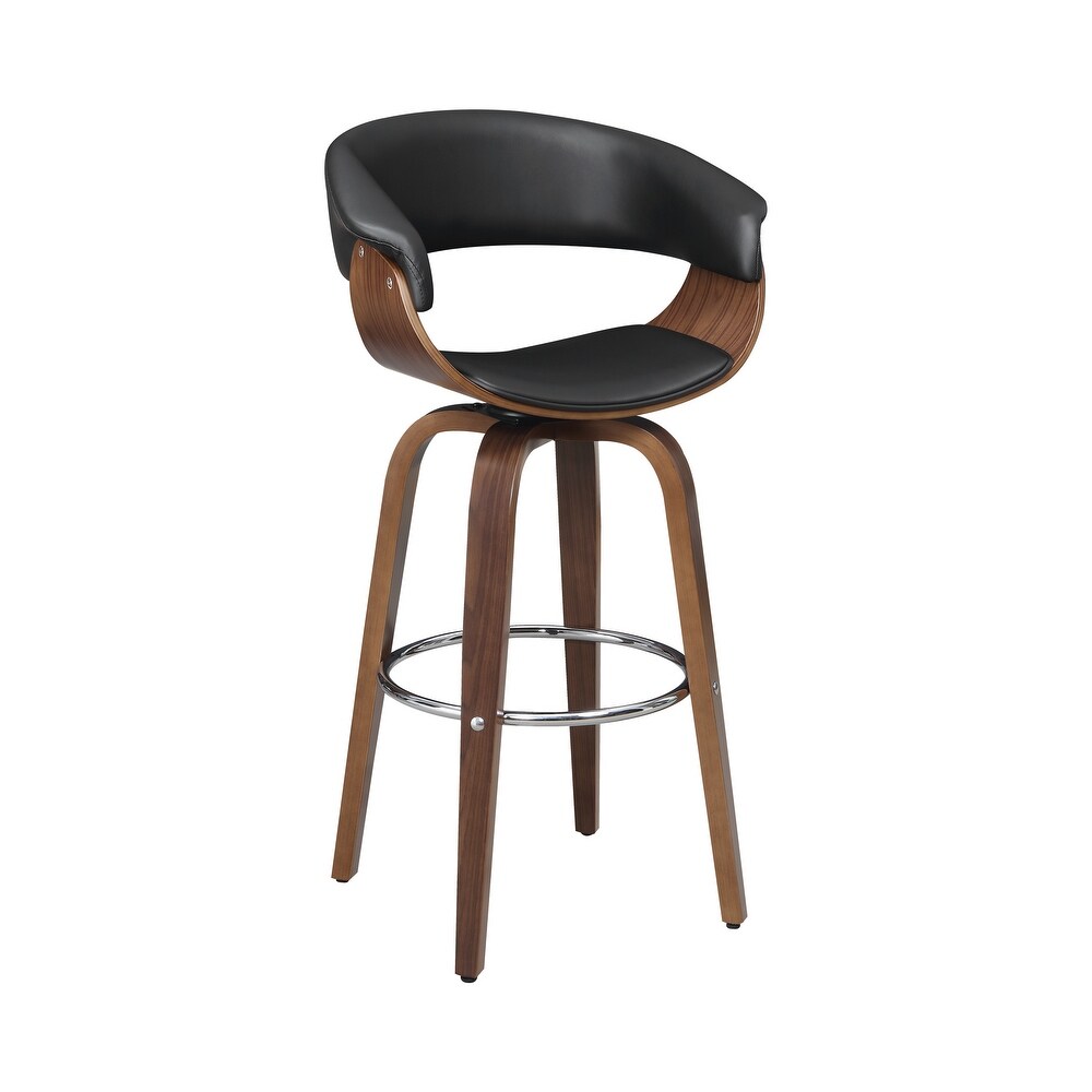 Coaster Furniture Zion Walnut Upholstered Swivel Bar Stool