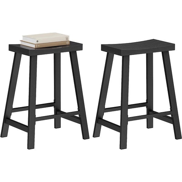 VASAGLE Bar Stools， Set of 2 Bar Chairs， Kitchen Breakfast Bar Stools