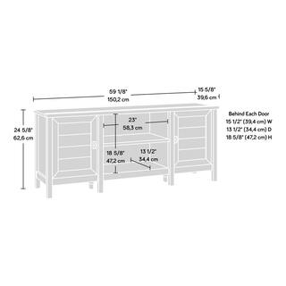 SAUDER Cottage Road 59.134 in. Raven Oak Entertainment Credenza Fits TV's up to 65 in. 431261