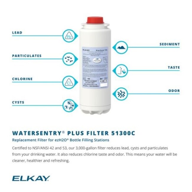 Elkay WaterSentry Plus Replacement Filter Cartridge for WaterSentry