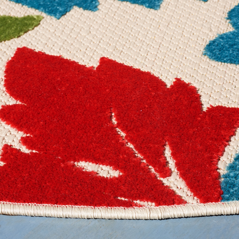 SAFAVIEH Cabana Avia Indoor/ Outdoor Waterproof Patio Floral Rug
