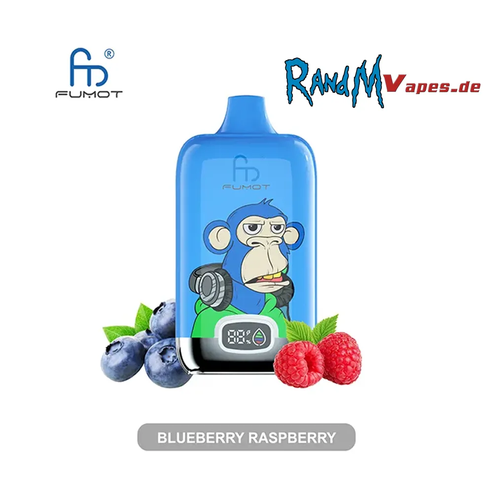 Fumot Tornado Digital Box 12000 Puffs - Blueberry Raspberry