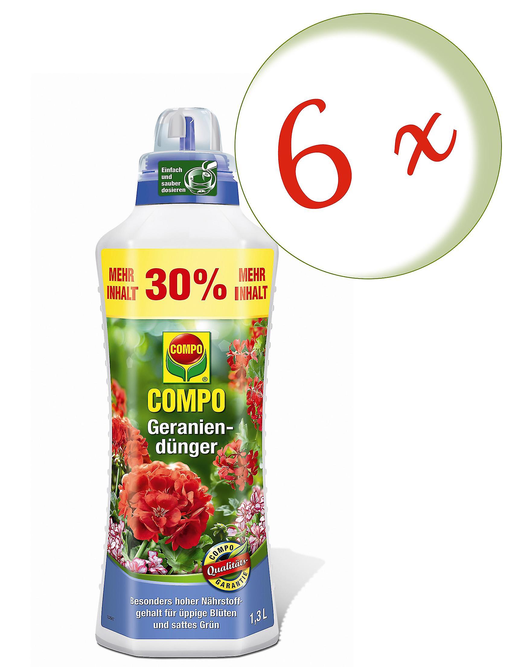 6 x COMPO Geraniend??nger， 1，3 Liter