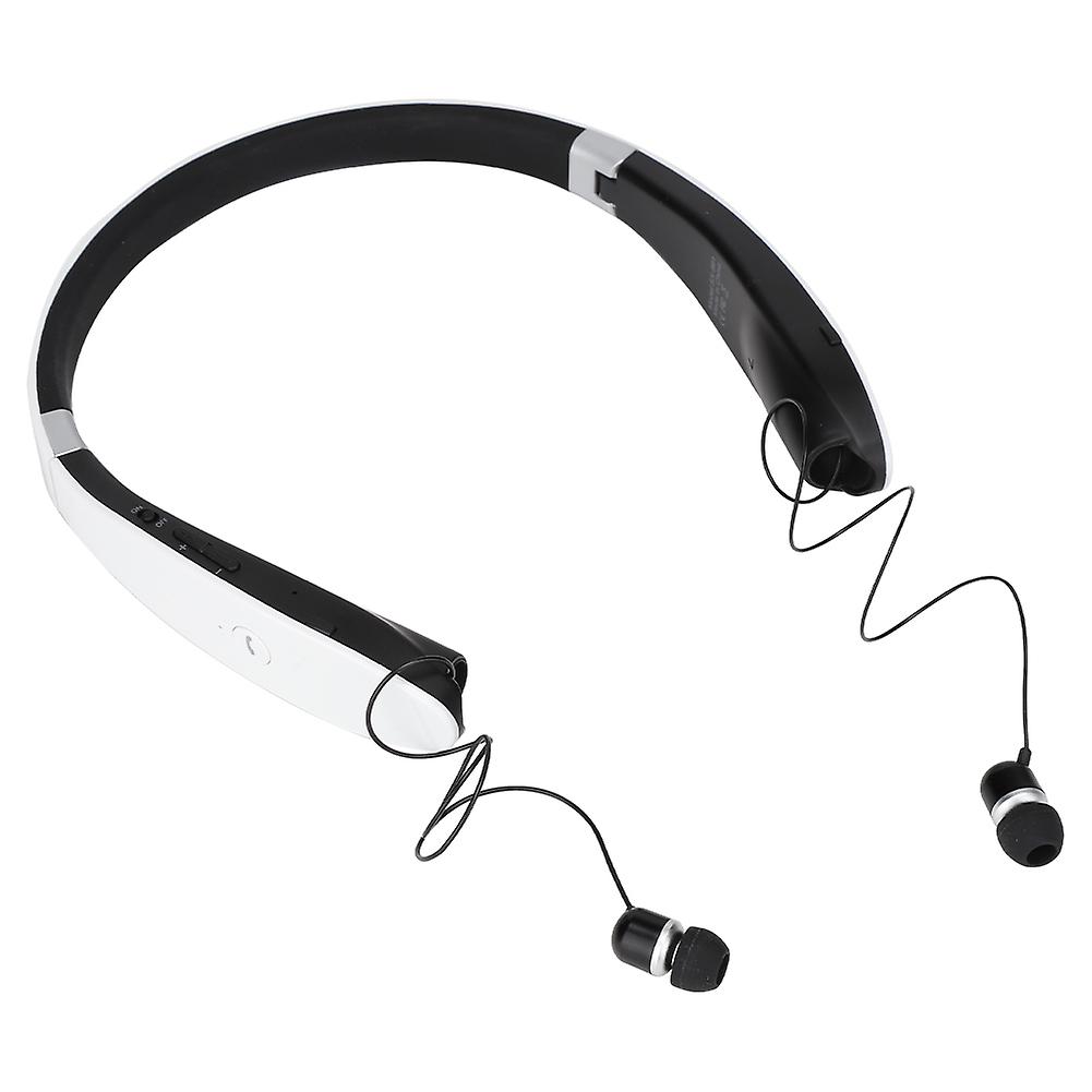 Sx-991 Foldable Neck Hanging Type Telescopic Headset Wireless Bluetooth Earphone(black White)