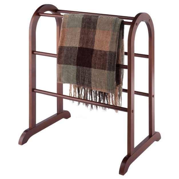 Eleanor Quilt Rack Antique Walnut Winsome