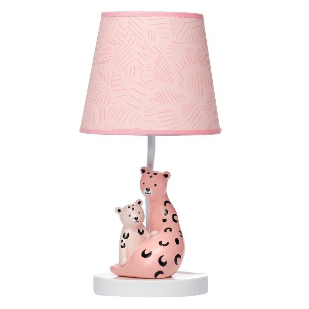 Lambs amp Ivy Enchanted Safari Pink Leopard Lamp With Shade amp Bulb