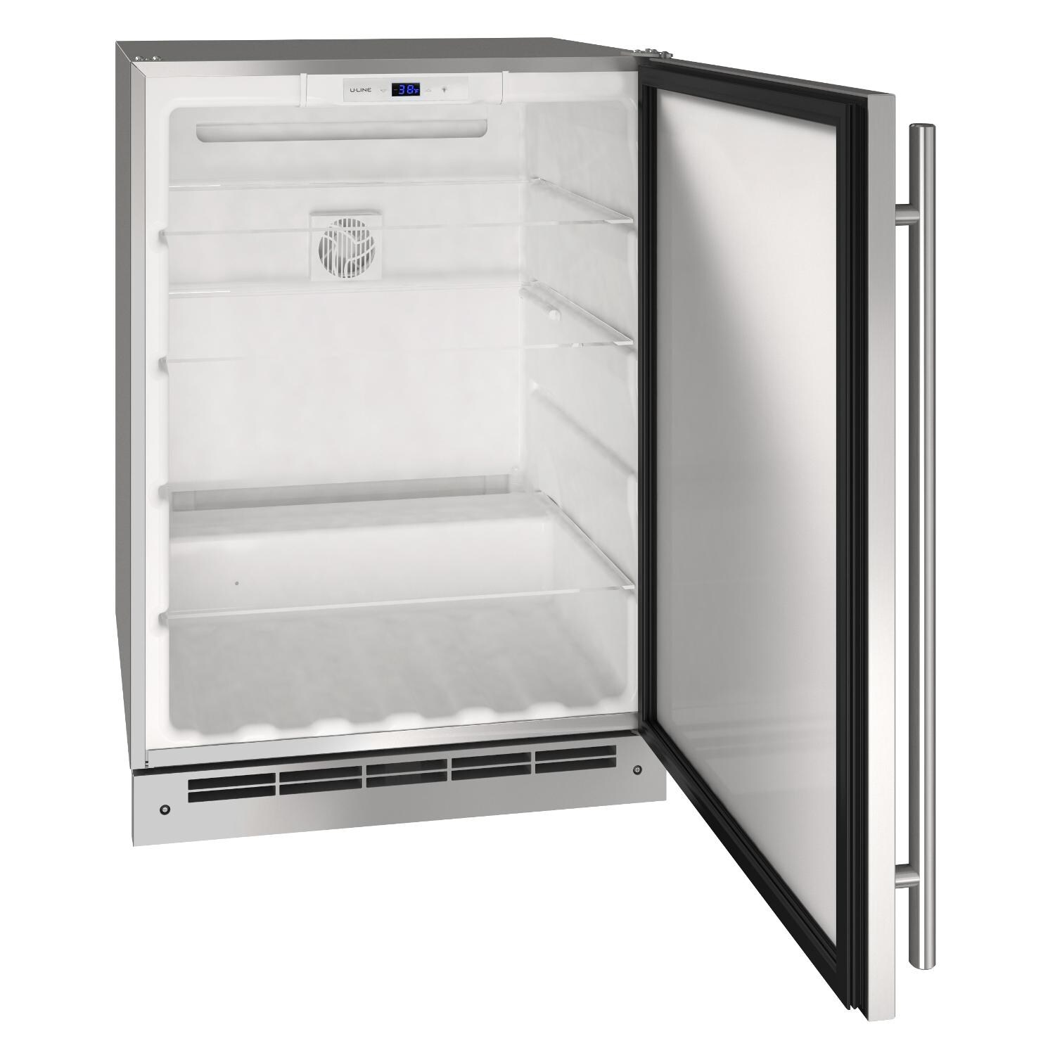 U-Line 24-Inch 5.4 Cu. Ft. Outdoor Rated Solid Door Refrigerator w/ Lock