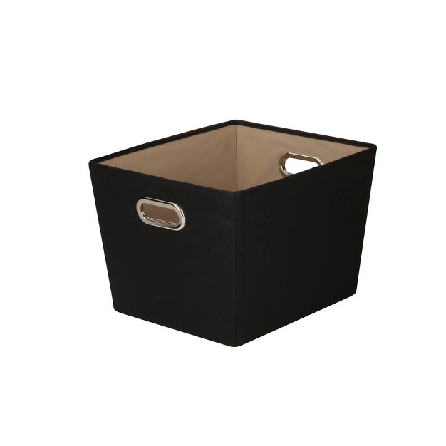 Honey can do Black Fabric Storage Bin 11 In H X 13 In W X 16 In D