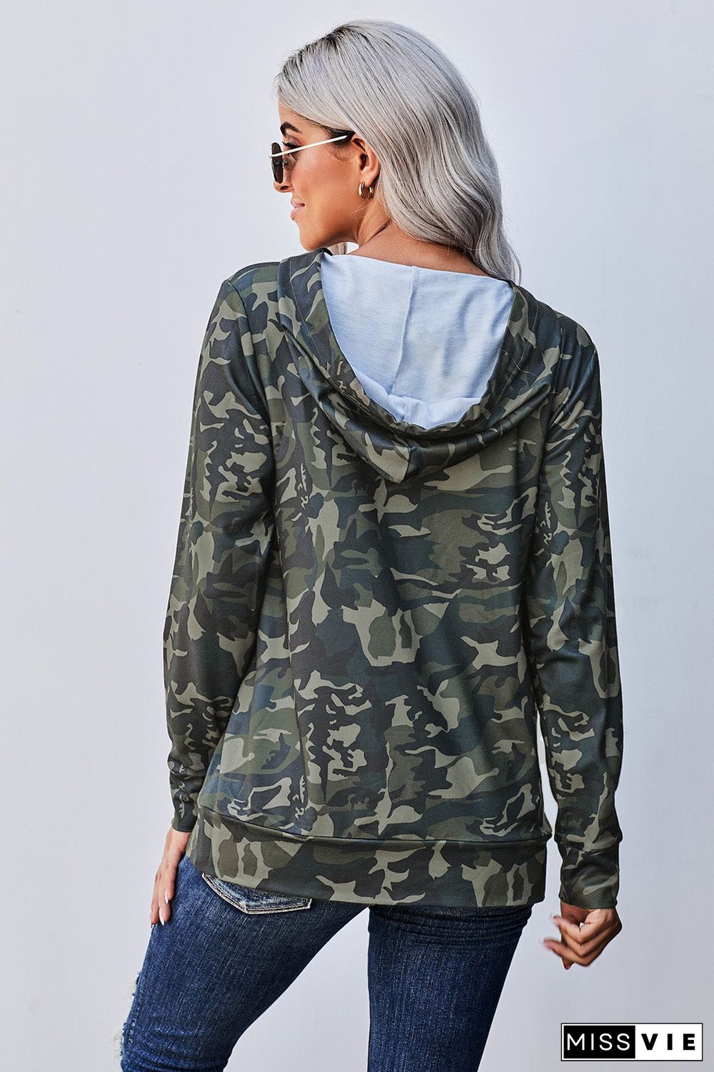 Print Kangaroo Pocket Hoodie