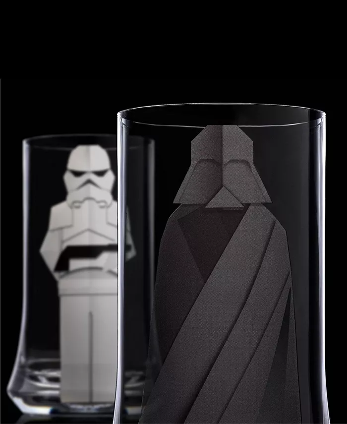 JoyJolt Star Wars Beware of The Dark Side Drinking Glasses Set of 2