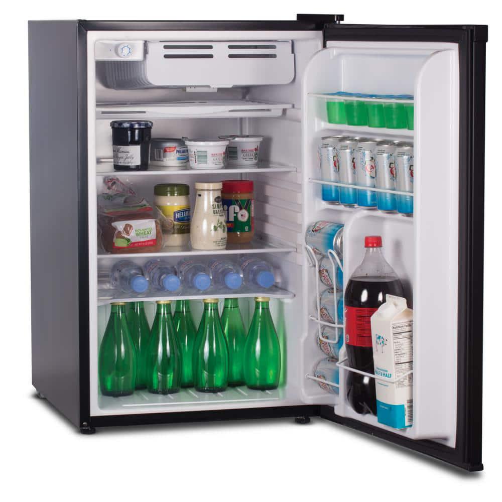 Commercial Cool 45 cu ft Mini Fridge in Black with Freezer