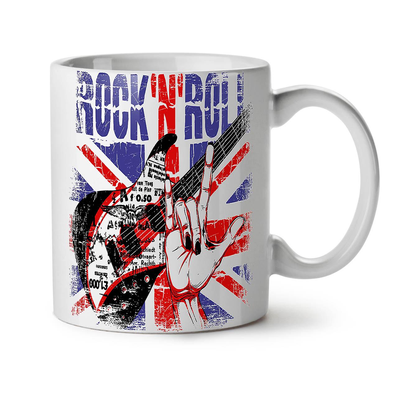 Rock Roll UK Metal NEW White Tea Coffee Ceramic Mug 11 oz | Wellcoda