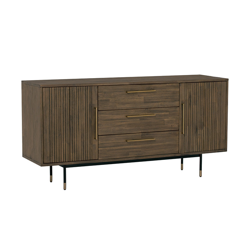 HAMILTON Sideboard Buffet Solid Acacia Wood 160cm - Toffee Colour