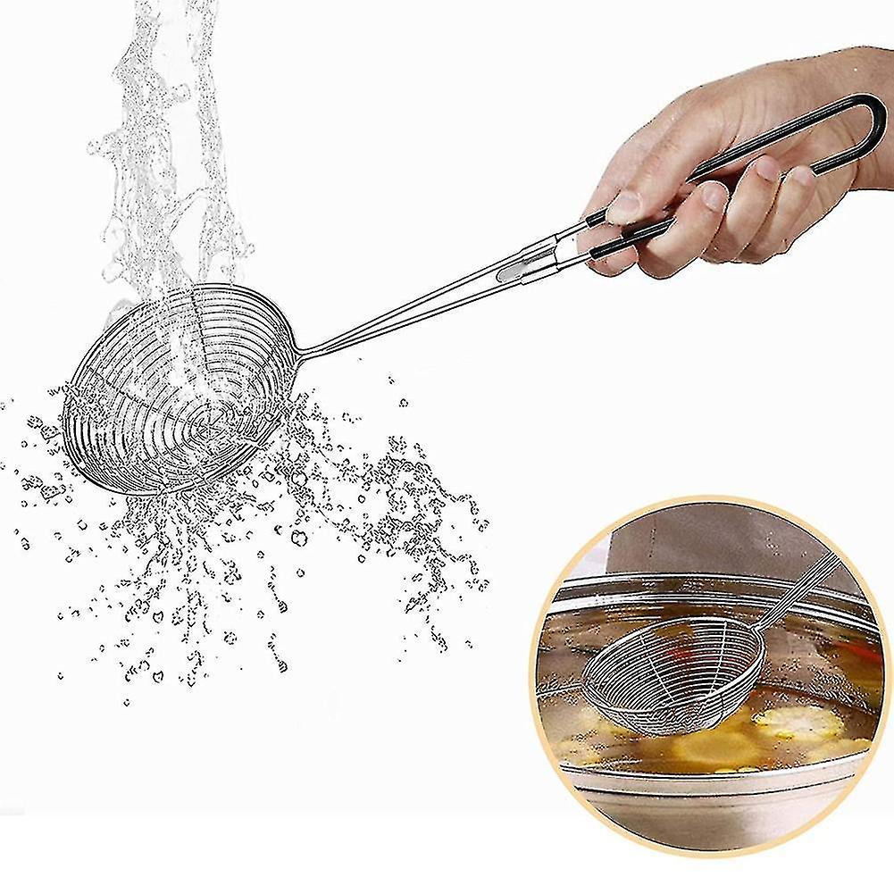 Hot Pot Strainer Scoops Stainless Steel Hot Pot Strainer Spoons Mesh Skimmer Spoon Asian Strainer L