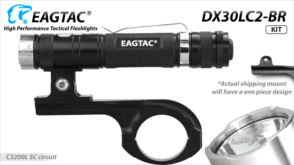 EAGTAC D Series DX30LC2-BR Bike Rechargeable LED Flashlight  w/ Free SandH  ―― 2 models