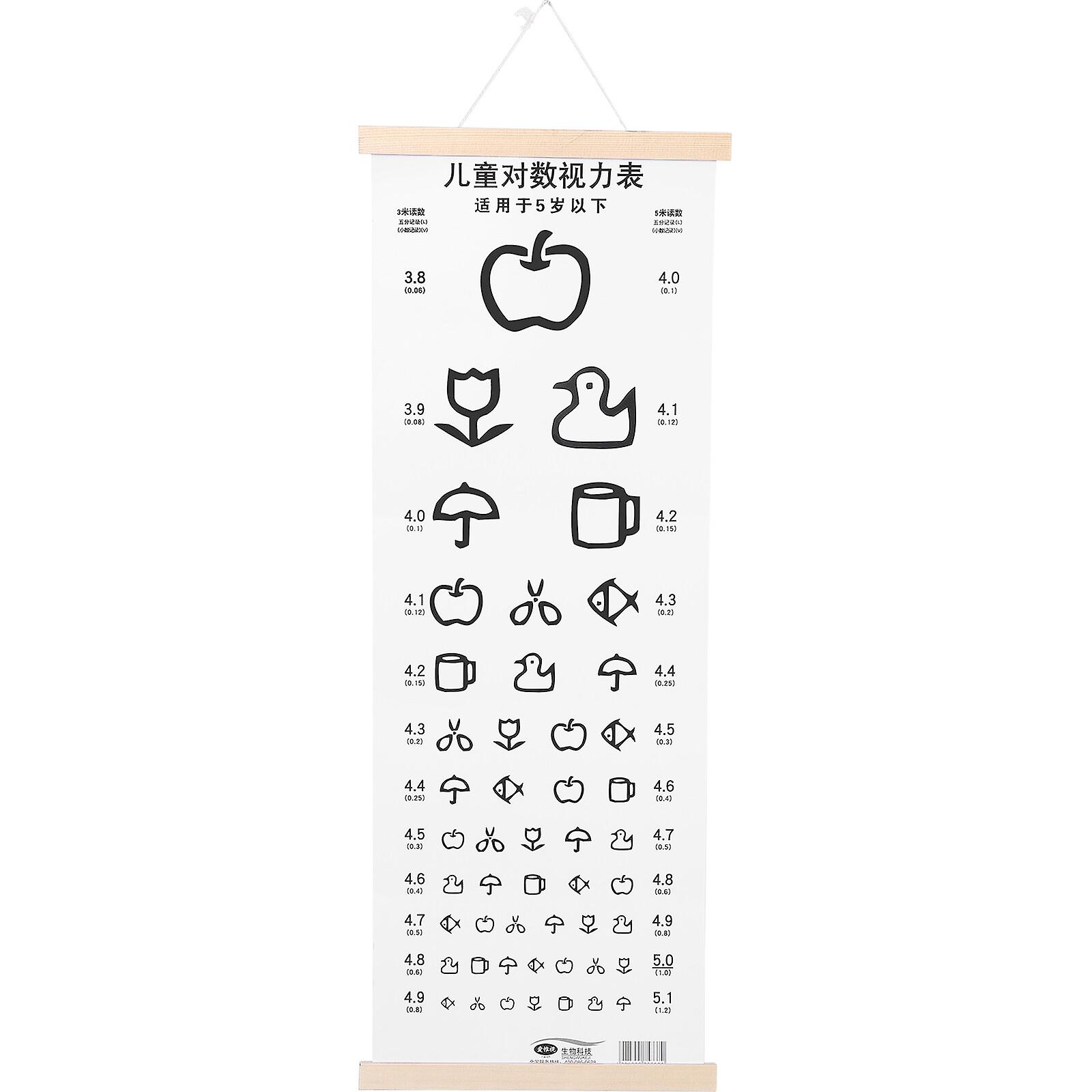 1 Set Of Visual Chart Convenient Visual Chart Eye Testing Chart Wall Visual Chart Visual Testing Chart