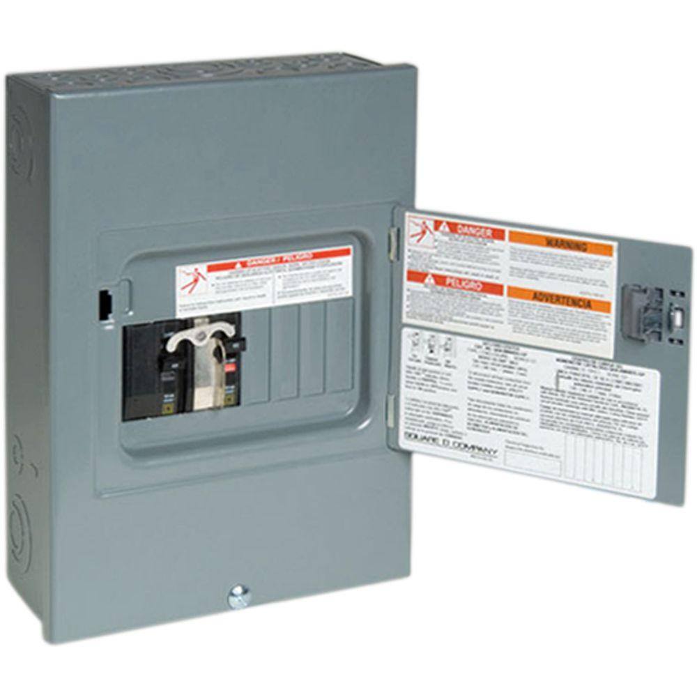 Square D QO 60-Amp 4-Space 8-Circuit Generator Main Breaker Indoor Manual Transfer Switch QO48M60DSGP