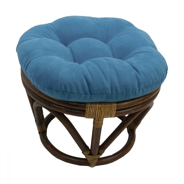 18-inch Round Microsuede Footstool/Ottoman Cushion (Cushion Only) - 18 x 18