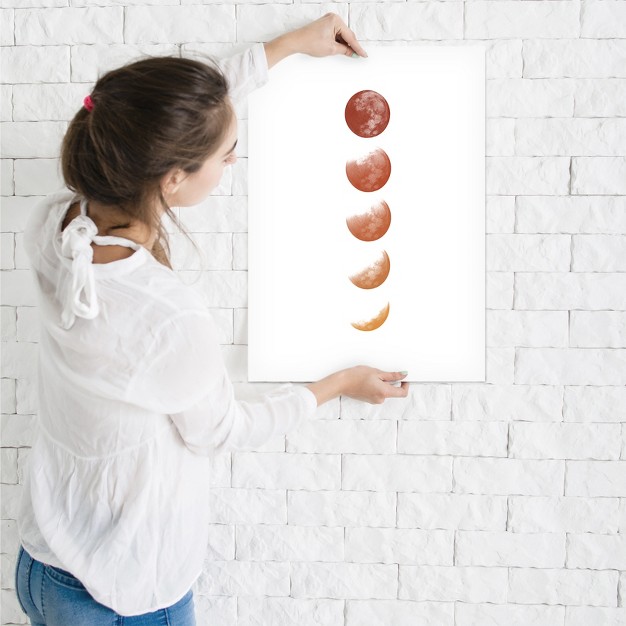 Americanflat Minimalist Moon Phases By Elena David Poster Art Print