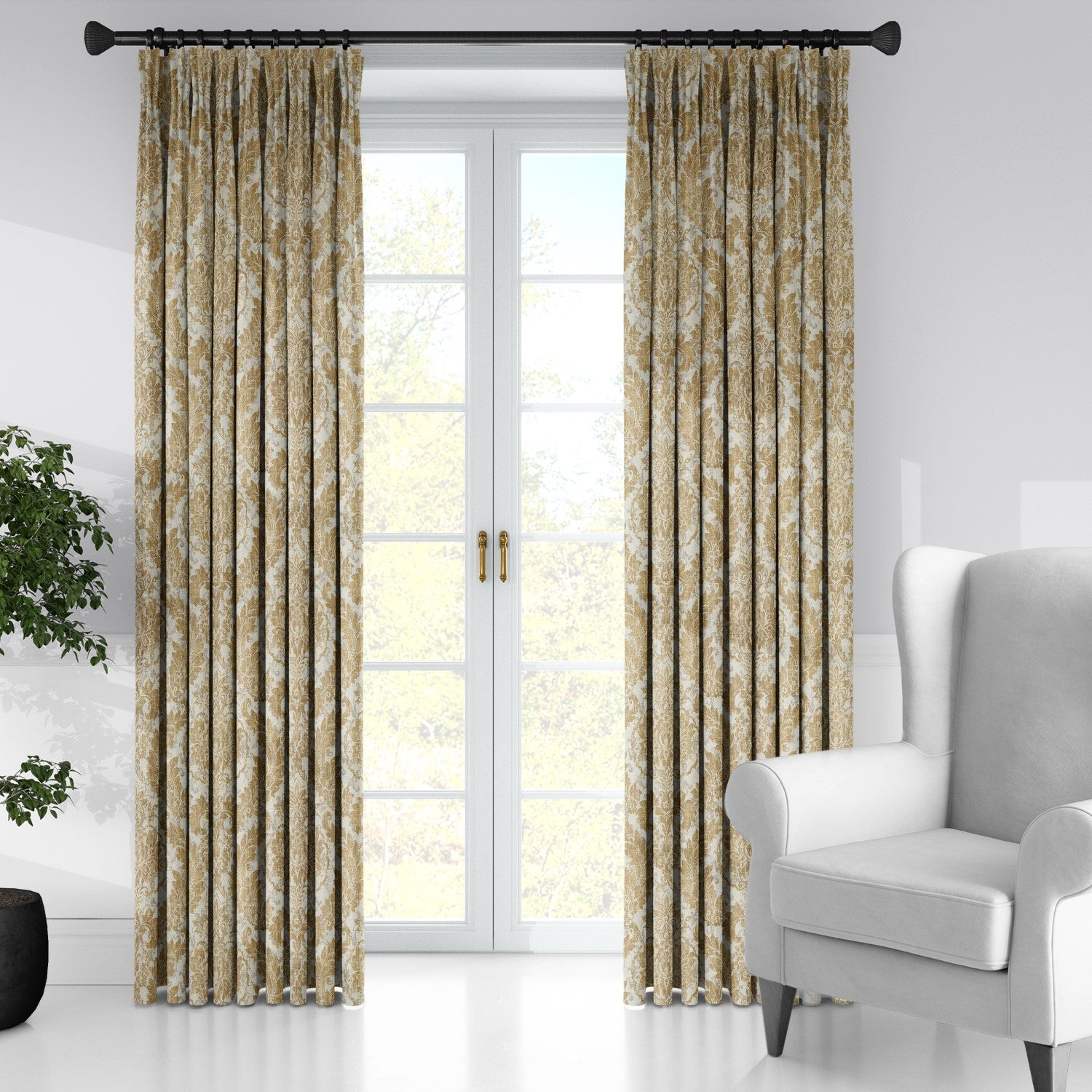 Damaskus Linen Gold Drapery