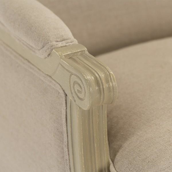 Louis Club Chair  Grey Oak   French Country   Armchairs And Accent Chairs   by Nook  ampCottage  Houzz