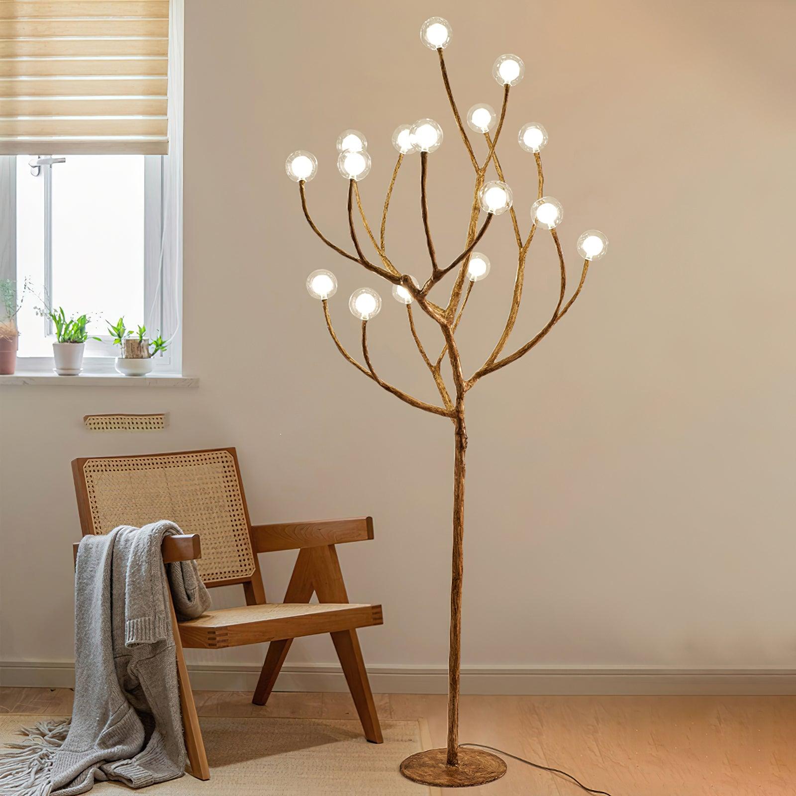 Imitation Wood Floor Lamp