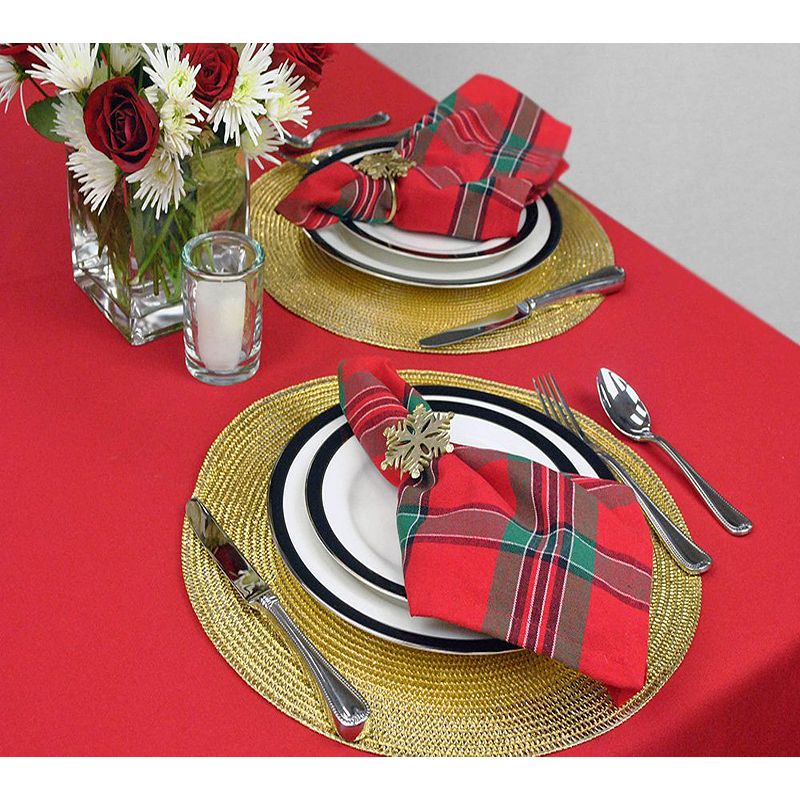 120 Brick Red Solid Classic Rectangular Table Cloth