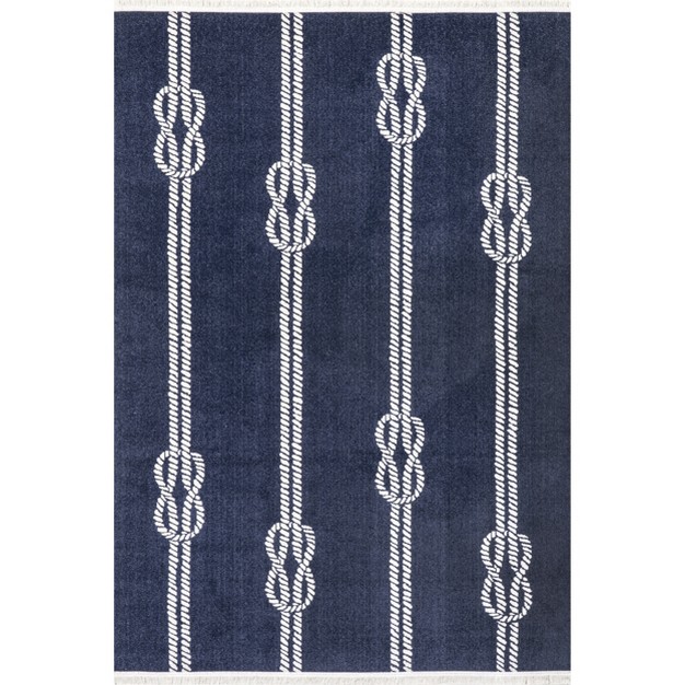 Nuloom Ida Coastal Ropes Indoor outdoor Fringe Area Rug