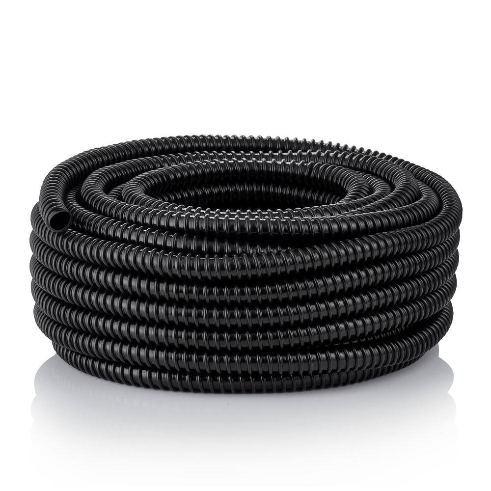 Alpine Corporation 2 in. I.D. x 50 ft. Multi-Use Pond Black Kink Free Corrugated Non-Kink Flexible PVC Tubing KFH200-50