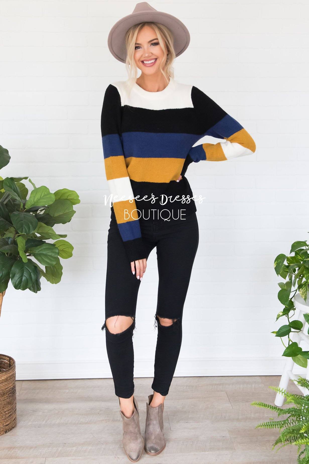 Stay Cozy Color Block Sweater