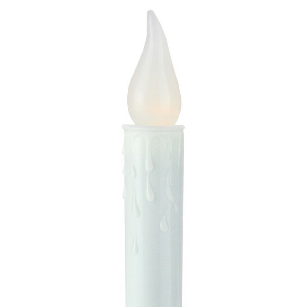 Pre lit White And Gold Led Flickering Window Christmas Candle Lamp