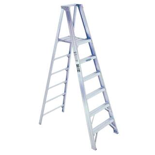 Werner 14 ft. Reach Aluminum Platform Step Ladder with 375 lb. Load Capacity Type IAA Duty Rating P408