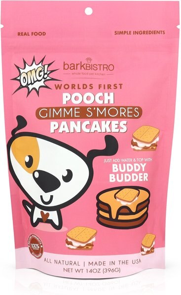 Bark Bistro Company Gimme S'more Pooch Pancakes Dog Treat， 14-oz pouch