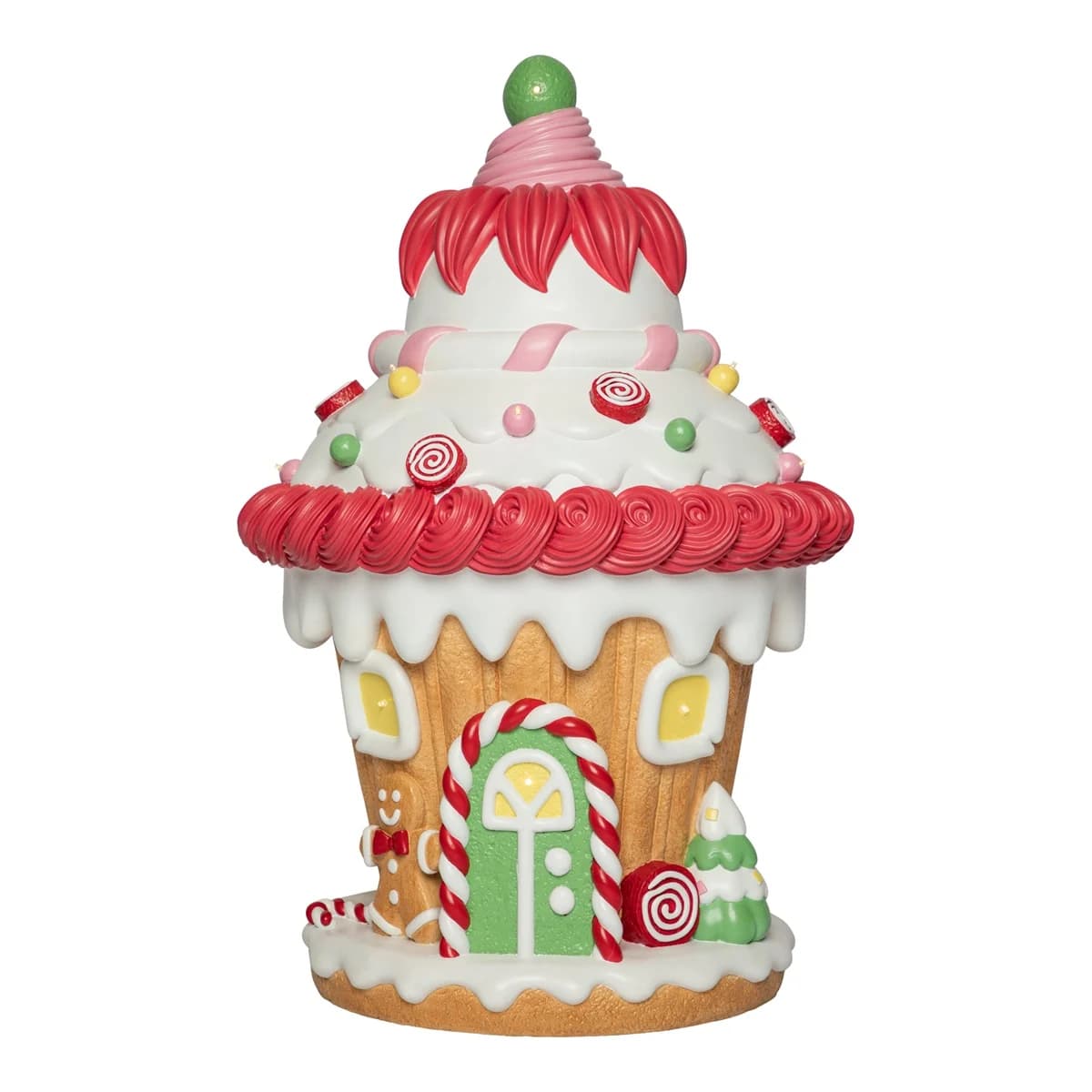 3.3 FT Red & Green LED Gingerbread Candy House Battery Operated