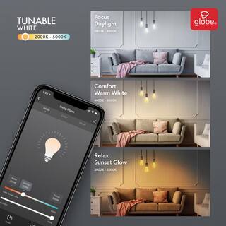 Globe Electric Wi-Fi Smart 60 Watt Equivalent ST19 Dimmable Amber Glass Vintage Edison LED Light Bulb Tunable White Light 34919