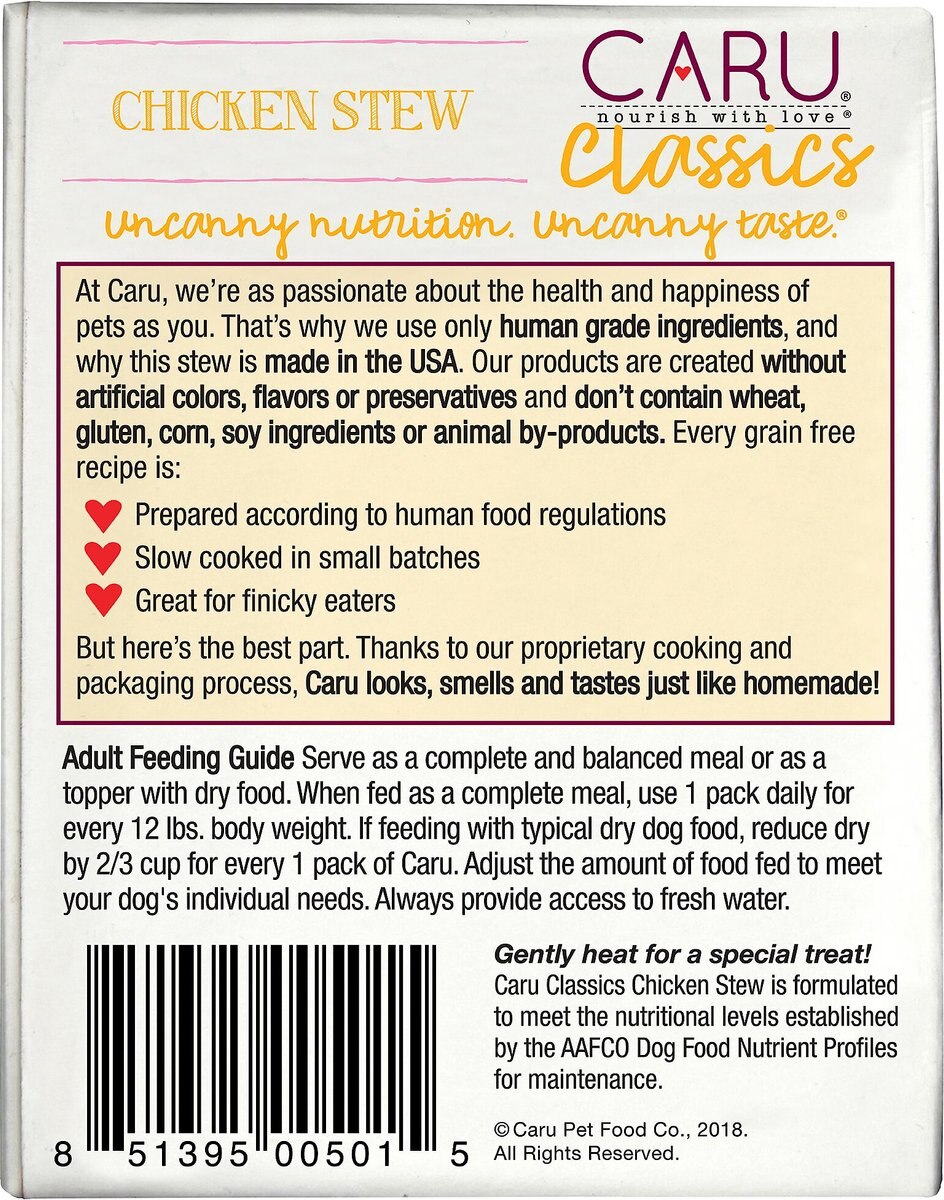 Caru Real Chicken Stew Grain-Free Wet Dog Food