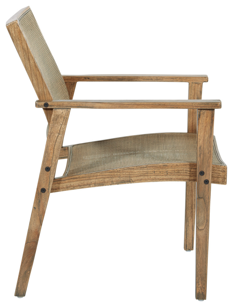 Lavine Cane Armchair With Rustic Gray Frame   Tropical   Armchairs And Accent Chairs   by Office Star Products  Houzz