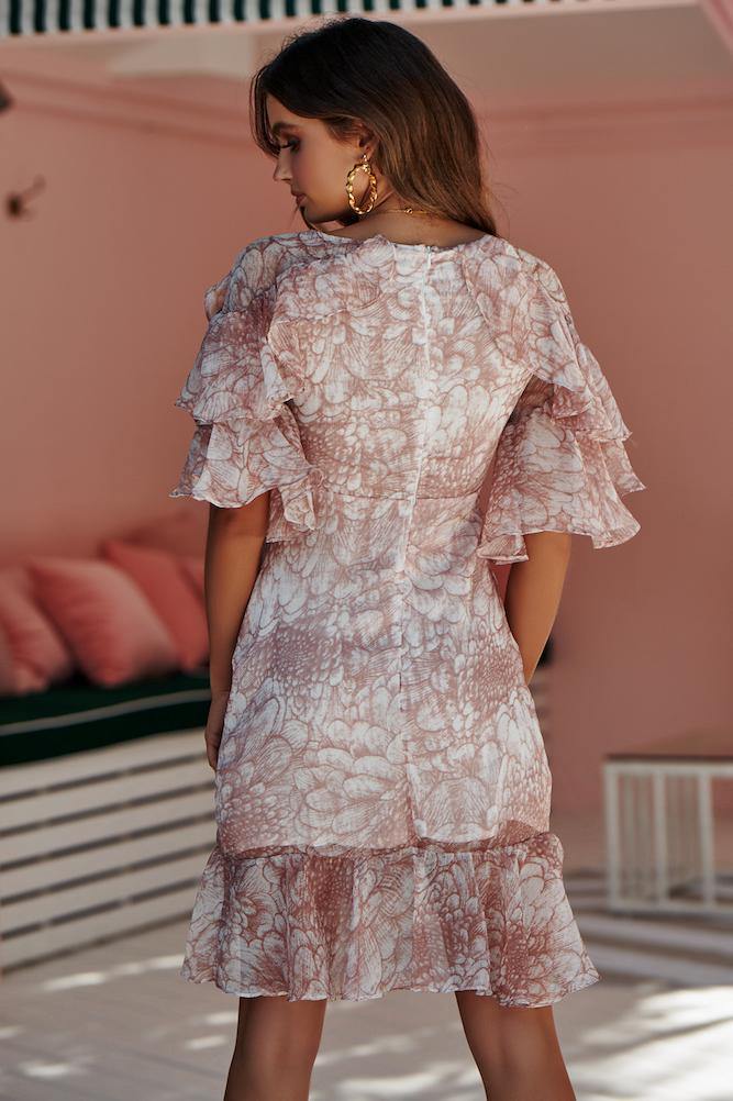 No Connection Dress Blush