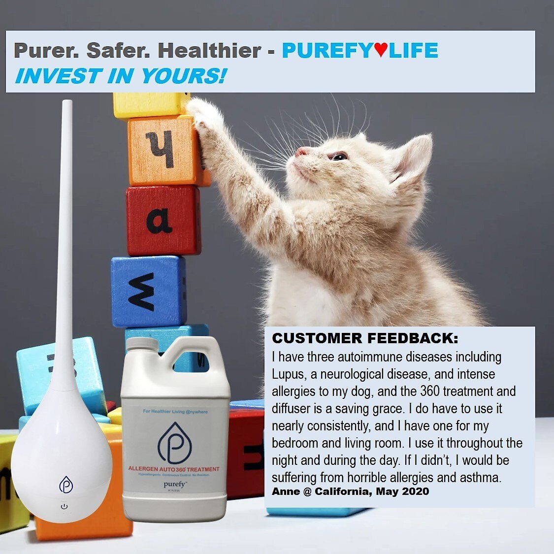 Purefy Allergen Auto 360 Machine and Treatment Solution