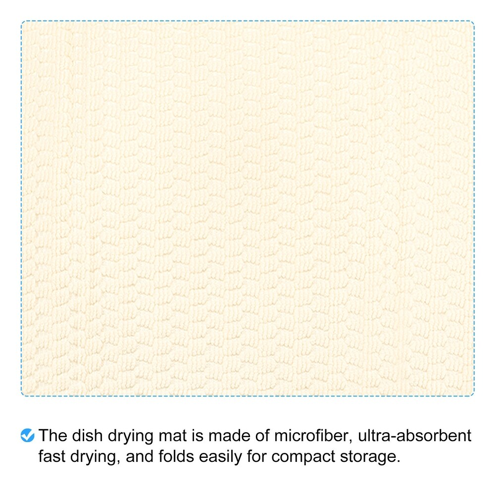 Reversible Dish Drying Mat  Microfiber Dish Draining Mat Non slip