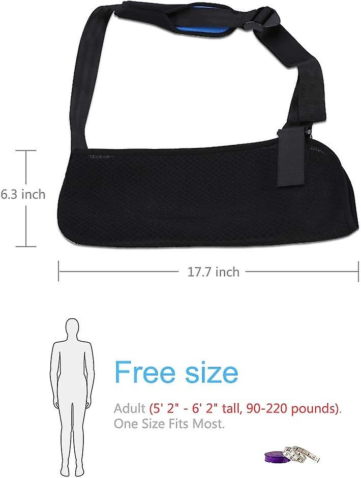 Arm Orthosis， Arm Sling Shoulder， Universal Arm Sleing Adjustable Shoulder Strap For Adults Unisex Black Uniform Support And Stability