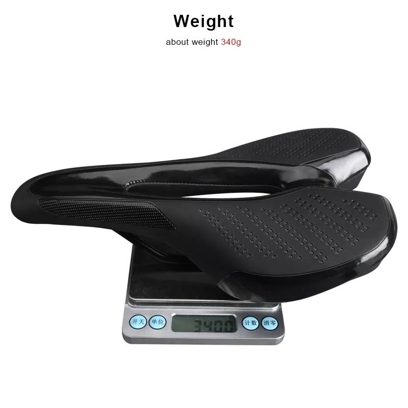 RIDERACE Road Bike Saddle With Warning Taillight USB Charging MTB PU Breathable Seat Mountain Cycling Racing Soft Seat Cushion