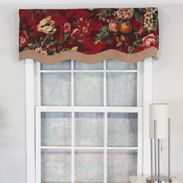 Rod Pocket Valance 50 quot X 16 quot Crimson By Rlf Home