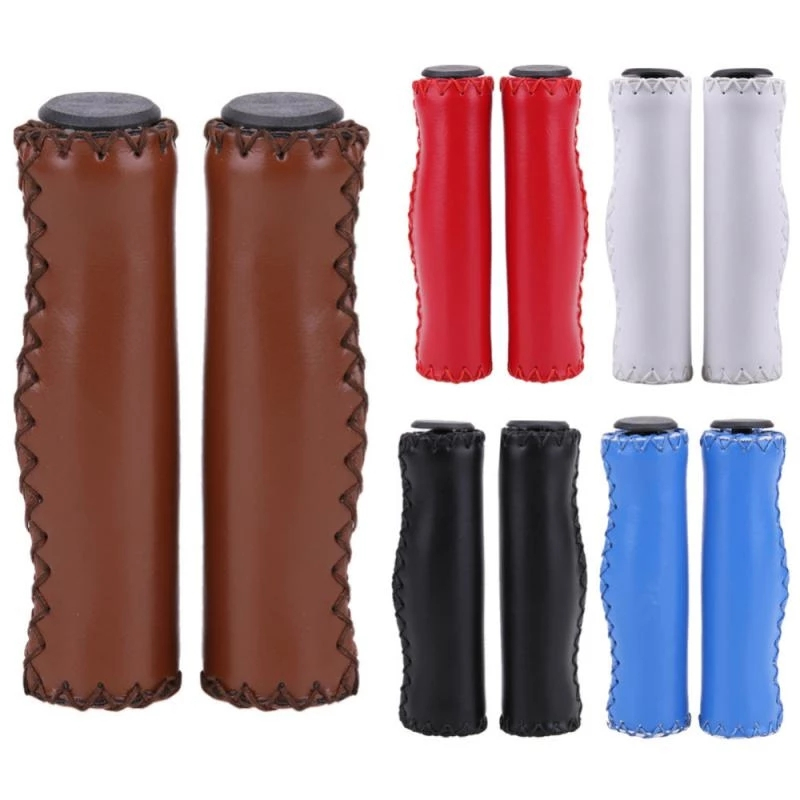 Bicycle handlebar Bike Grips soft leather Material outdoor riding cycling equipment vintage Bicycle Handlebar soft cover