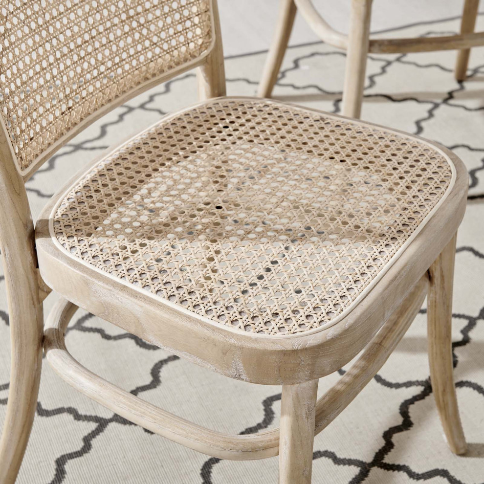 Winona Wood Dining Side Chair Set of 2  Gray   Tropical   Dining Chairs   by First of a Kind USA Inc  Houzz