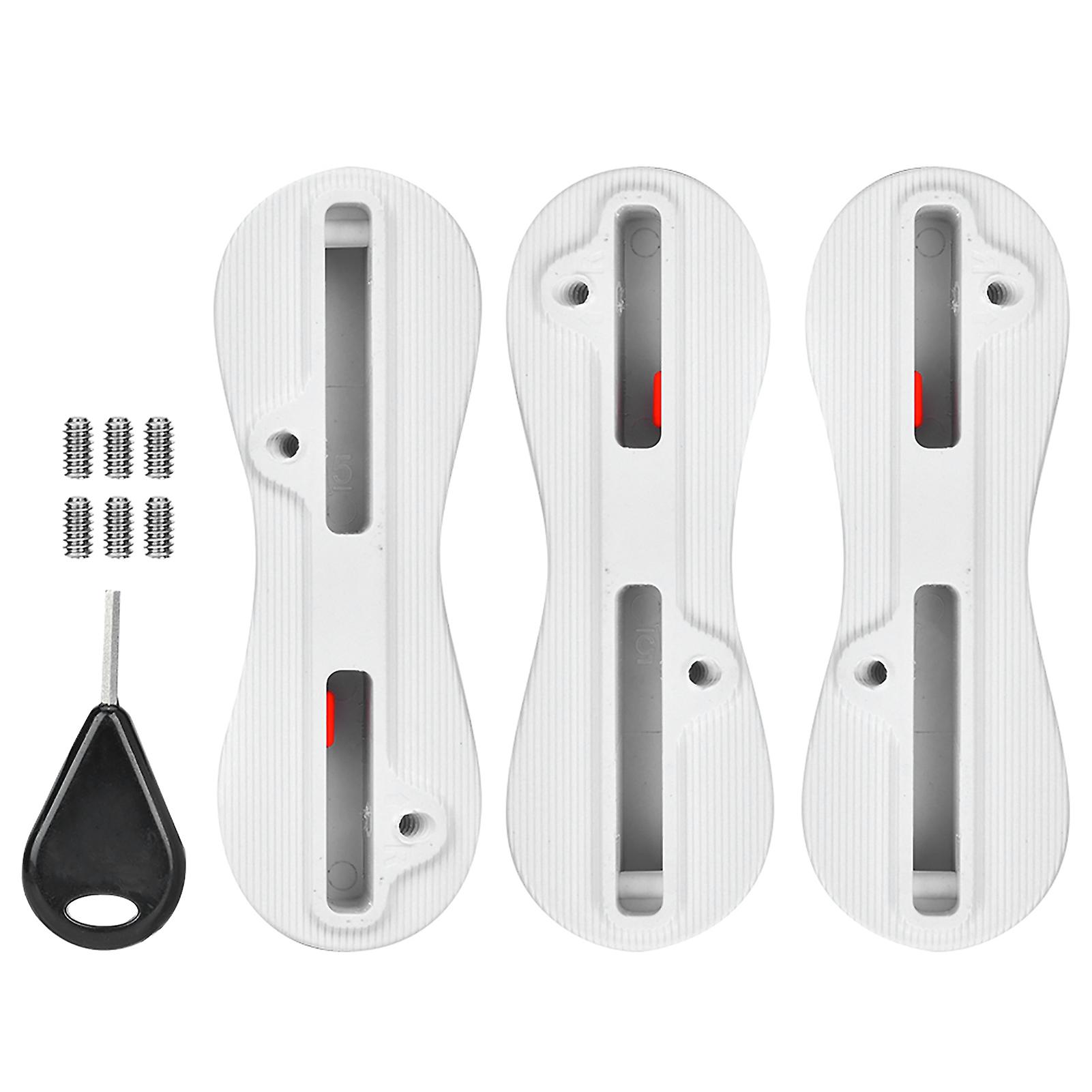 3pcs Pvc White Durable Surfing Board Fcs Fusion Fin Box Surfboard Fins Plugs