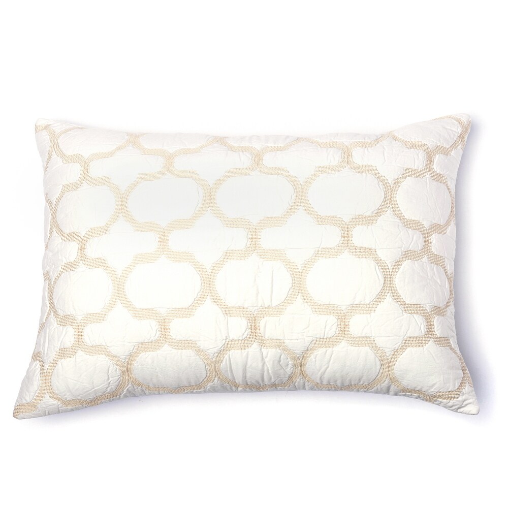 Jaimy Ivory Cotton Pillow Sham