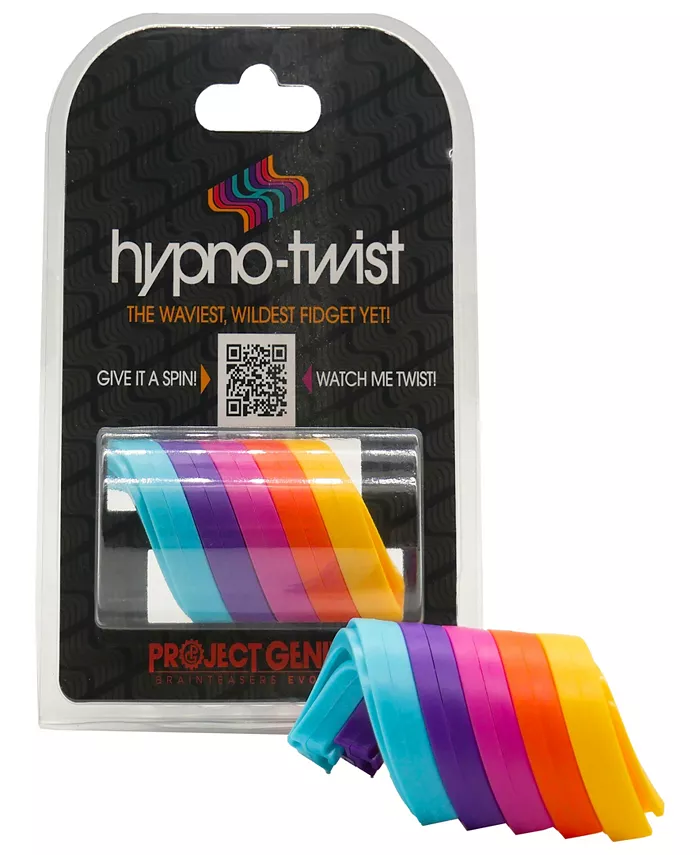 Project Genius Hypno-Twist Hypnotic Fidget Toy  Glide The Colorful Rings For a Hypnotic Loop That Spins Again And Again