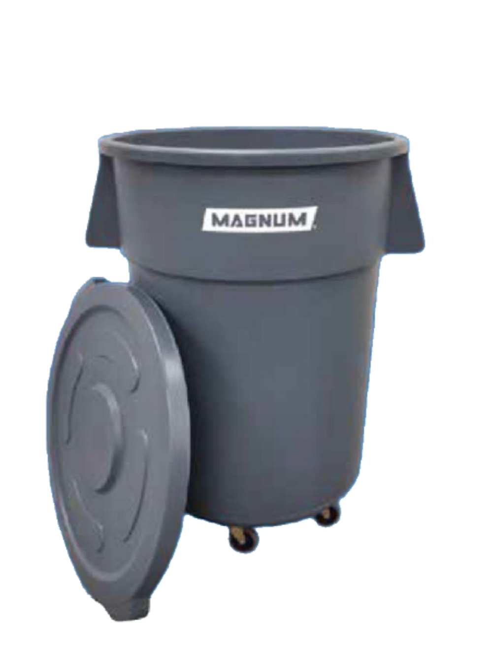 Magnum Tool Pro Series Lid for 55 Gallon Trash Can Plastic Grey